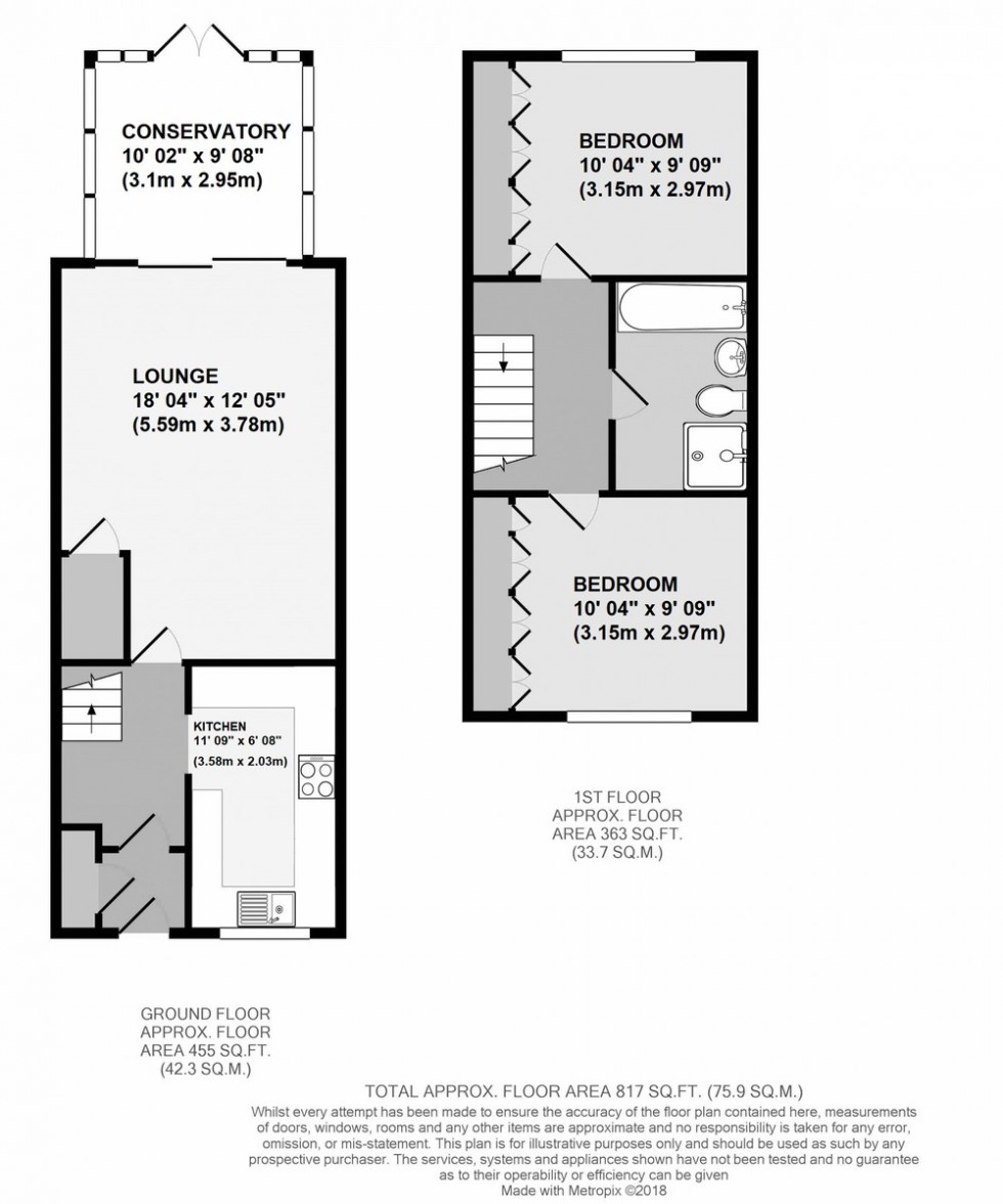 Floorplan for Glendower Crescent, Orpington