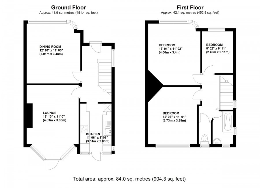 Floorplans For Lodge Crescent, Orpington