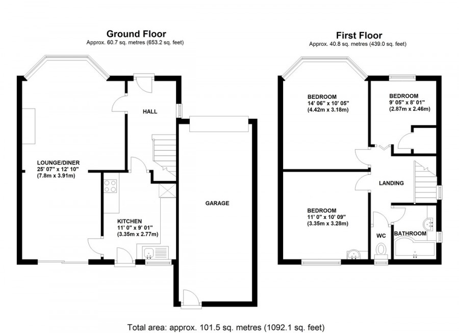 Floorplans For Cathcart Drive, Orpington