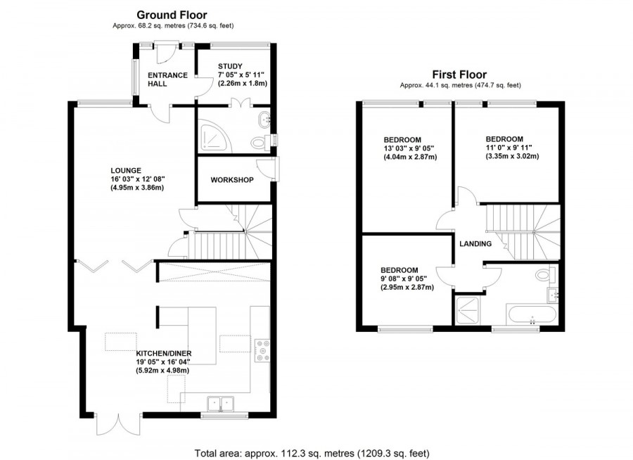Floorplans For Darwin Close, Orpington