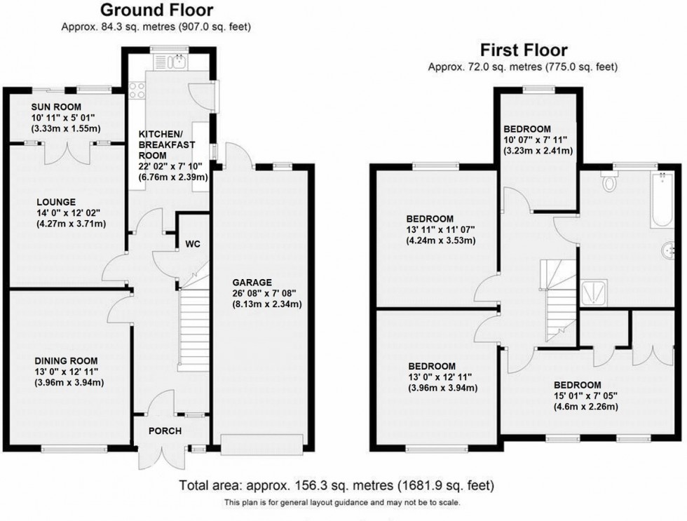 Floorplan for Charterhouse Road, Orpington