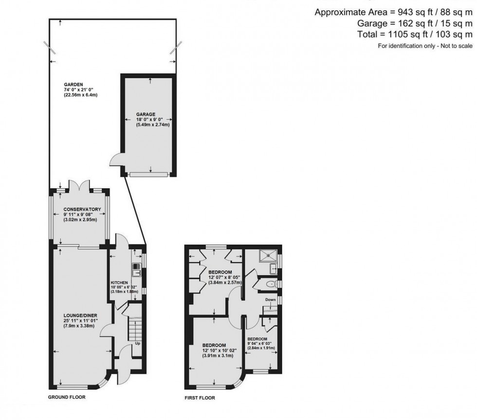 Floorplan for Borkwood Way, Orpington