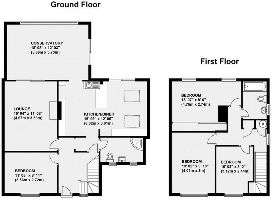 Floorplans For Leesons Hill, Orpington