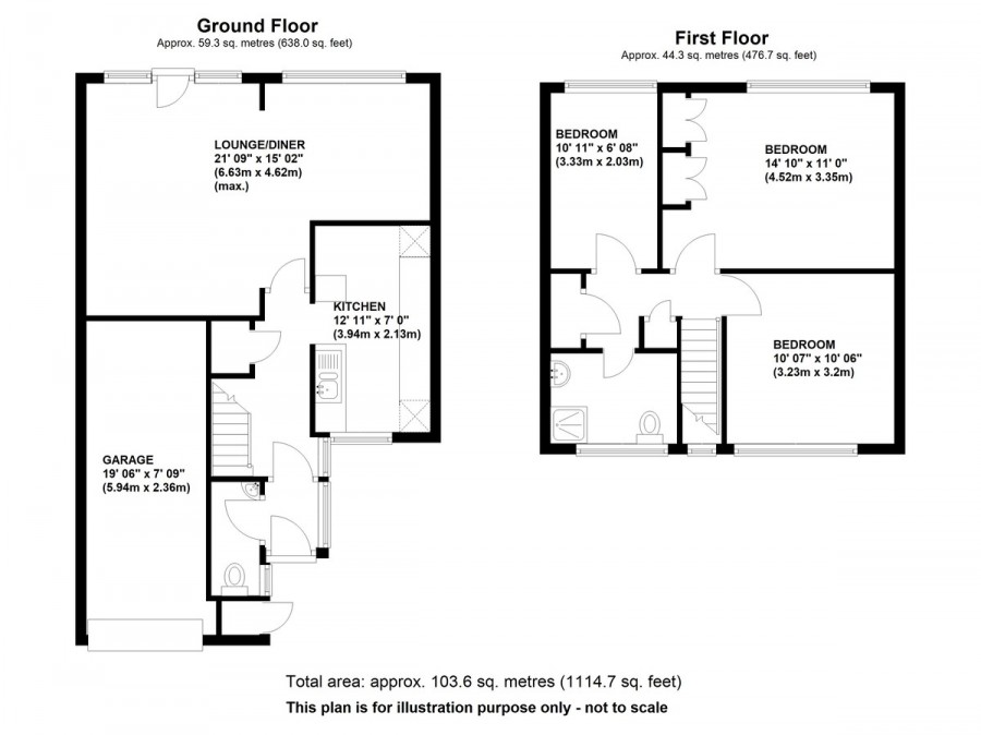 Floorplans For Ryarsh Crescent, Orpington