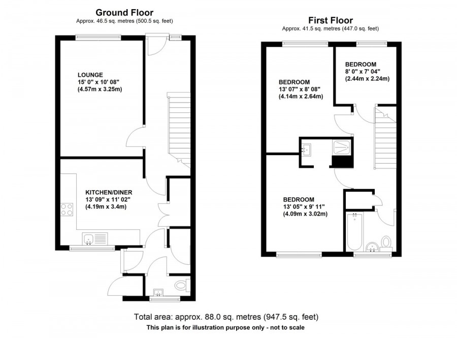 Floorplans For Oldbury Close, Orpington